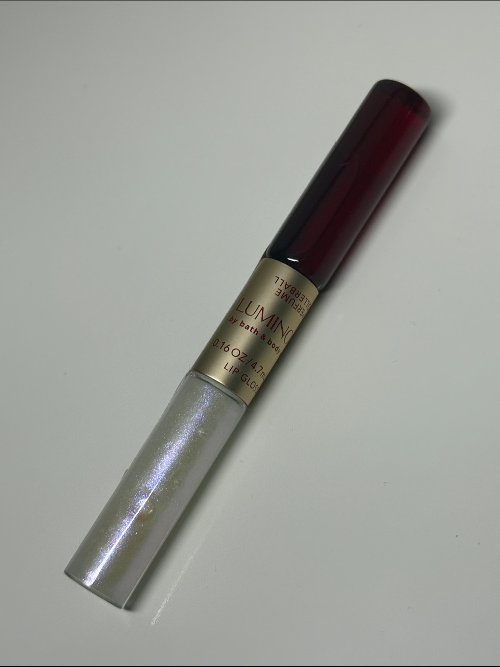 Bath & Body Works Luminous Lip Gloss & Perfume — Sheer Iridescent Pearl